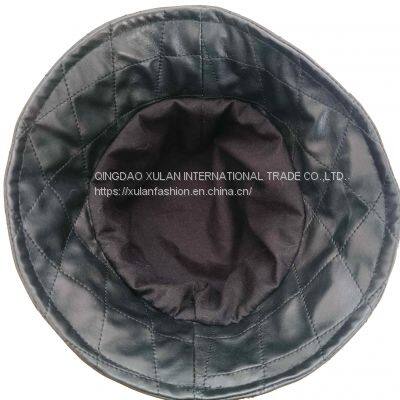 FASHION LADIES' GENUINE SHEEPSKIN LEATHER BUCKET HATS photo-2