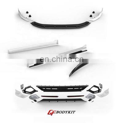 Wholesale full set of auto parts vehicle modification front rear bumper side skirt tail wide body kit for Audi A3 2020 2021
