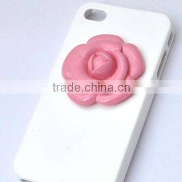 Resin pink flower mobile phone case accessories decoration