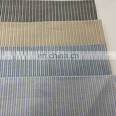 Customized pure 100% COTTON organic yarn dyed stripe shirt fabric