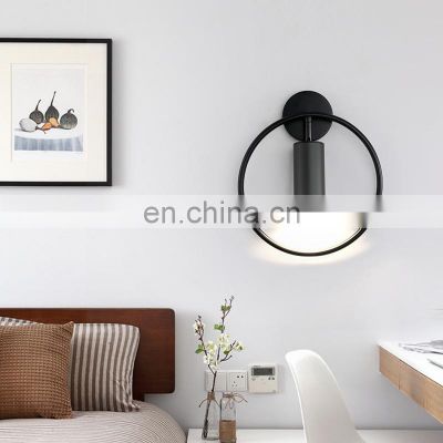 Metal Brass Finish Modern Single Globe Indoor Hotel Interior Bedroom LED Wall Lamp For Living Room