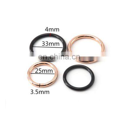 Factory Custom Metal O Ring Zinc Alloy Round Ring Circle Line For Handbag