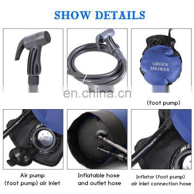Factory Sell Outdoor Camping Hiking Shower Bag Inflatable Portable Folding Outdoor Shower Bag