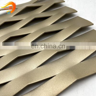 Curtain wall expanded decorative metal mesh