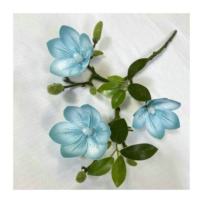 Artificial simulation 3D printing short branch clematis with 3 heads