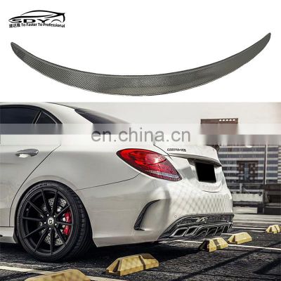 W205 C Class High Quality AMG Style Carbon Fiber Rear Spoiler Rear Spoiler Wing For Mercedes Benz C Class W205 4 Door