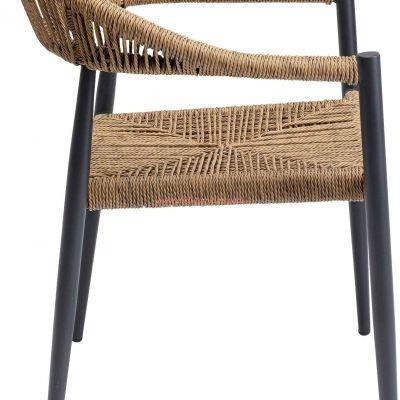 Outdoor Dining Chairs Wicker Aluminium All Whether Arm Chair photo-2