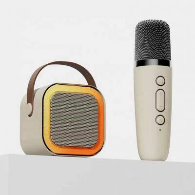 2024 New Arrival KARAOKE handheld speaker 1 wireless microphone V5.3 KTV wireless bluetooth speaker