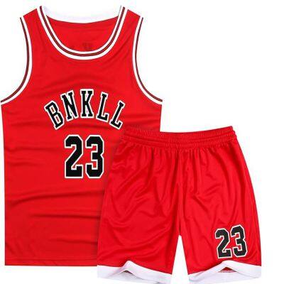 Youth Basketball Sports Jerseys 23# for Boys Girls Basketball Jersey 2Piece Set