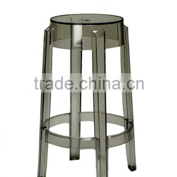 Transparent color high 65cm commercial furniture bar stool