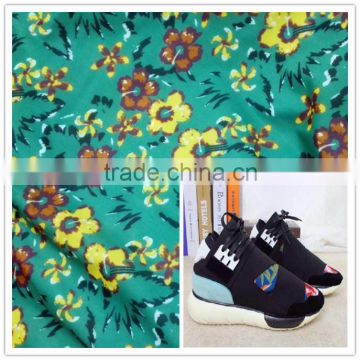 uv treated custom printed spandex nylon fabric for shoes