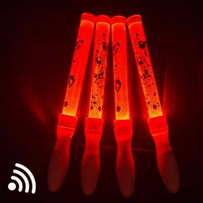 Custom LOGO Radio Control LED Light up Sticks DMX Controllable Remote Glow Favor LED Stick