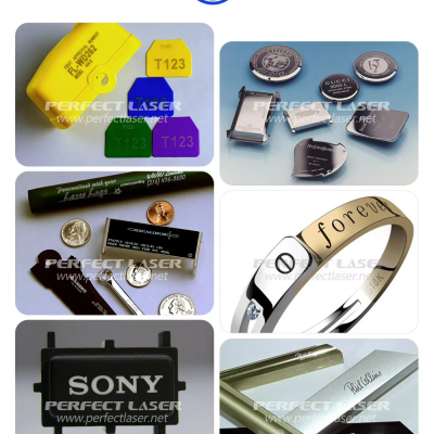 Perfect Laser Desktop 20W 30W 50W Stainless Carbon Aluminium Brass Surface Acrylic Animal Ear Tag Fiber Laser Marking Machine photo-2