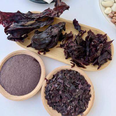 Algue dulse de qualité premium, flocons et poudre de dulse rouge Palmaria palmata pour usage culinaire et complément alimentaire - Source naturelle d'iode et de fer