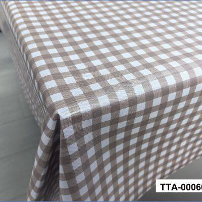 Hot Sellong 2026 Plaid Decorative Home Kitchen Tablecloth Liquid Repellent and Stain Resistant Plastic Table Cloth photo-3