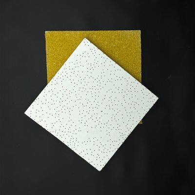 Standard Compliant Mineral Fiber Board 600x600mm 12mm for Office Building Ceiling