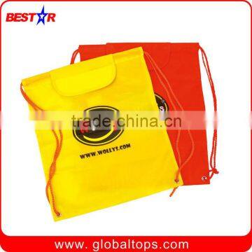 Drawstring Nylon Shopper with Customer's Logo Printing