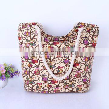 Fashion Owl Printing Women Street Sna Tote Single Designer Handbag