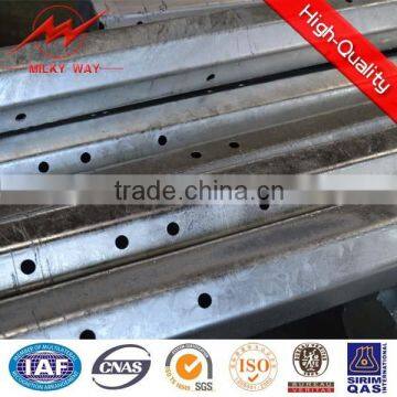 hot dip galvanization 220kv transmission pole for electrical line