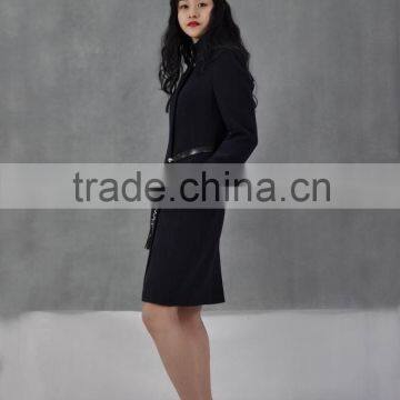 Winter Fashion Women 2016 Ladies Long Coats Winter Coat Ladies Jacket Long Length Wind Coat With Belt photo-6