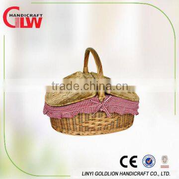 willow picnic basket, handmade basket for wine storage, cheap basket handicraft