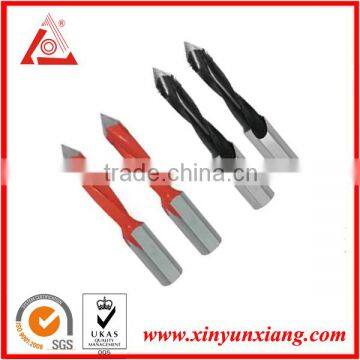 Tunsten carbide tipped through hole drill bit