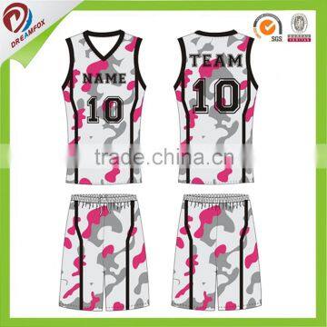 Hot sell Basketball Jersey/100% Polyester Jersey custom camo basketball jerseys