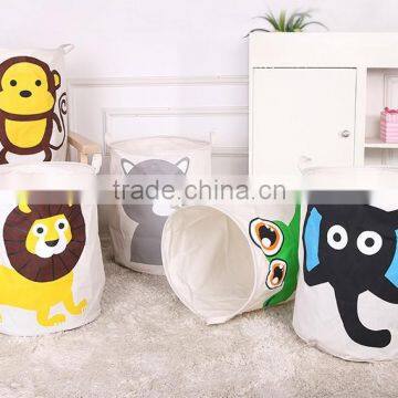 Cartoon Animals Receive Bag Toys Folding Clothing Barrel Storage Laundry Basket