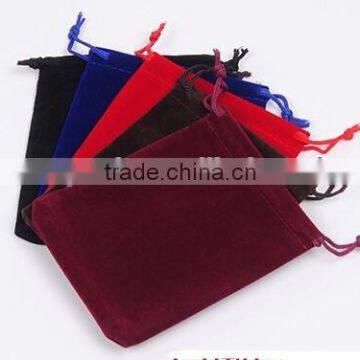 Hight Quality Custom velvet bag flock pouch Wholesale cloth pouch satin pouch B267