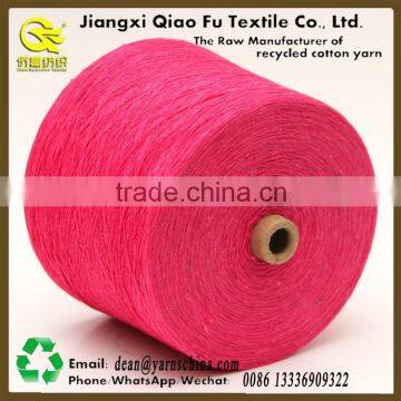 Recycled cotton polyester yarn for knitting, open end carpet yarn