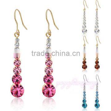 Different colors choice stone gold fashion earring designs new model earrings