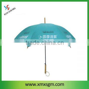 Xiamen Promotional straight wood golf umbrella