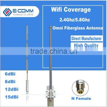 Brand new 5.8GHz 12dBi outdoor Omni fiberglass antenna with N male connector for wifi wireless video monitoring system