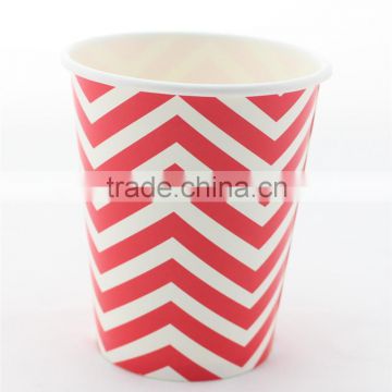 SGS&FDA Certificated New Design 9oz Stocked Cup Cold Drinking Paper Cups