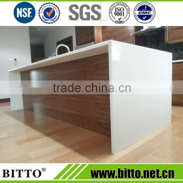 Super white solid surface acrylic worktop for kitchen