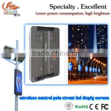 RGX iphone street pole led display,wireless control pole street led disply screen