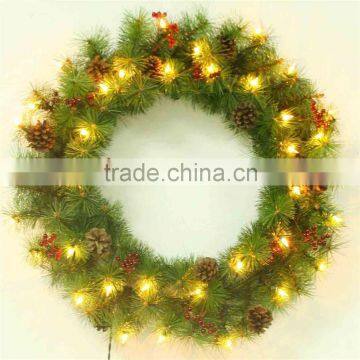 LED Light PVC Christmas Wreath