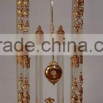 Big crystal clock golden floor clock