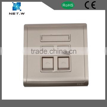 Hot sale cat5 cat6 rj45 faceplate with RoHS