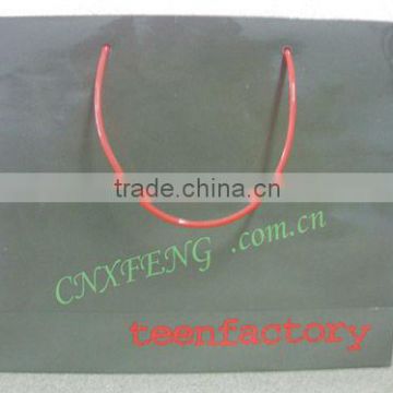 Best quality recyclable gift paper bag with PVC loop handle