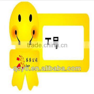 Yellow smiling face chest card from Shenzhen factory