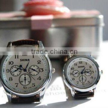 Three eye six stitches fashionable couple watches