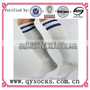 Men sport knee high striped compression football sock