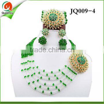 JQ009-4 green nigeria beads in stock for many colors with high quality