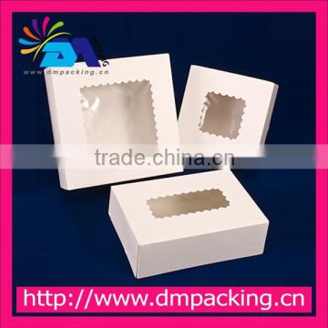 White Windowed Cake Bakery Boxes