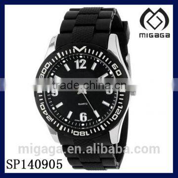 U.S. Polo Sport Men's Black Rubber Analog Watch-Easy to read Black silicone strap Watch