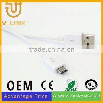 Manufactory Price Slim Usb to Micro Usb 2.0 for Tablet pc