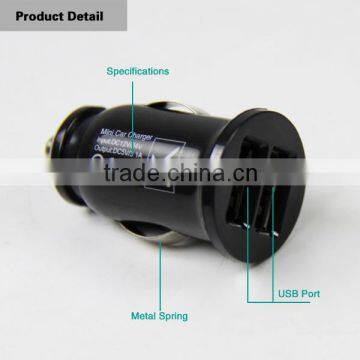 mini promotional usb car charger usb 3100ma