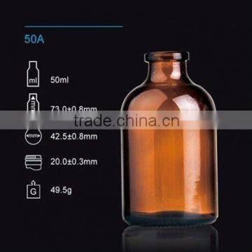 50 ml amber glass bottles