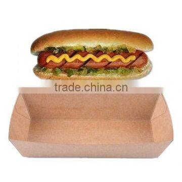 kraft paper hot dog food tray